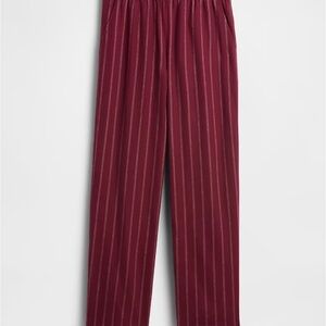 GAP Men's Maroon Striped Dress Pants